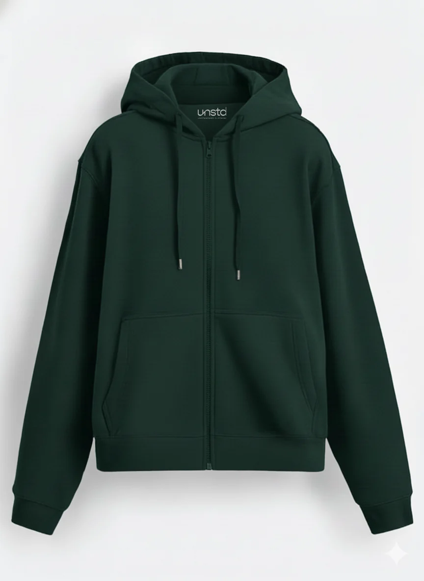 Solid Zipper Hoodie Plus Size - Image 12