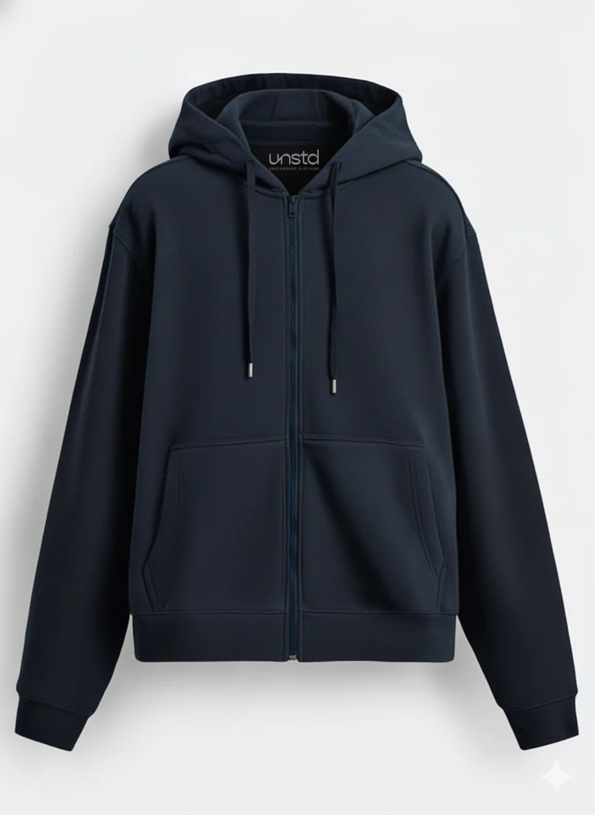 Solid Zipper Hoodie Plus Size - Image 6